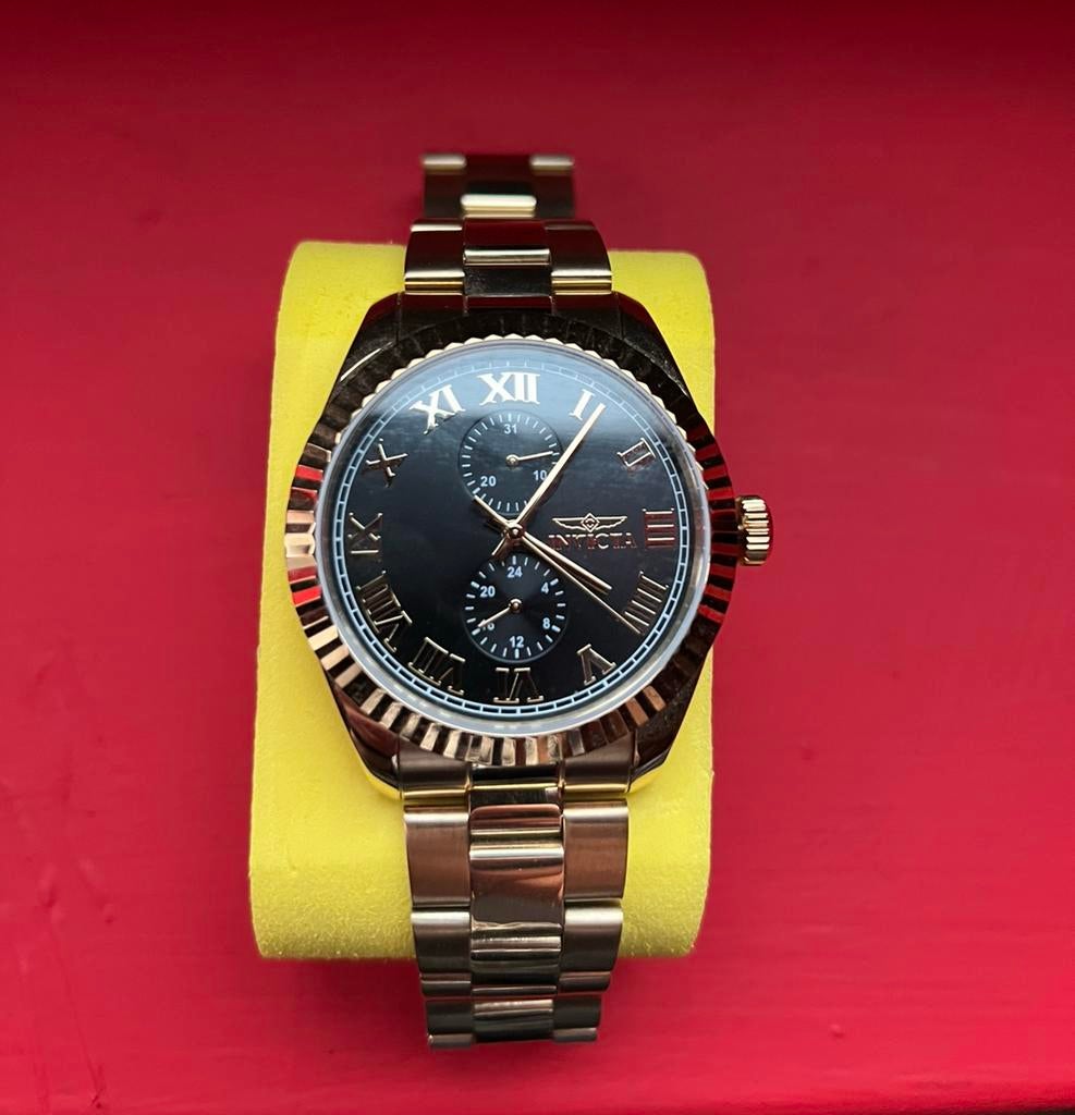 Invicta Specialty 47429 Heren Horloge - Goudkleurig, Handtassen en Accessoires, Horloges | Heren, Zo goed als nieuw, Polshorloge
