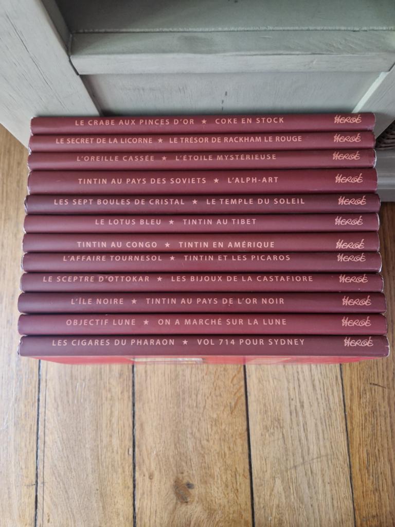 Lot de 12 bd double album tintin (série complète), Livres, Enlèvement ou Envoi