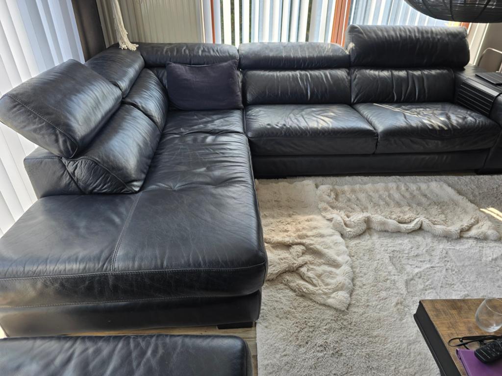 Divan complet en cuir tbe, Enlèvement, Utilisé, Cuir