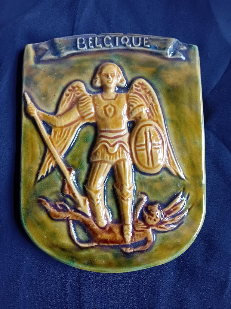 Prachtige keramische plaat van Saint-Michel, Antiek en Kunst, Curiosa en Brocante, Ophalen of Verzenden