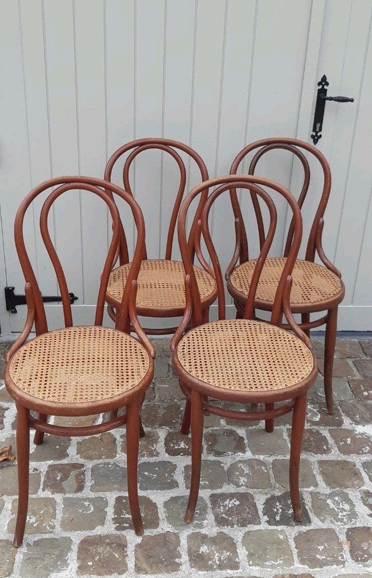 4 CHAISES THONET N 14 SIGNÉES !, Enlèvement