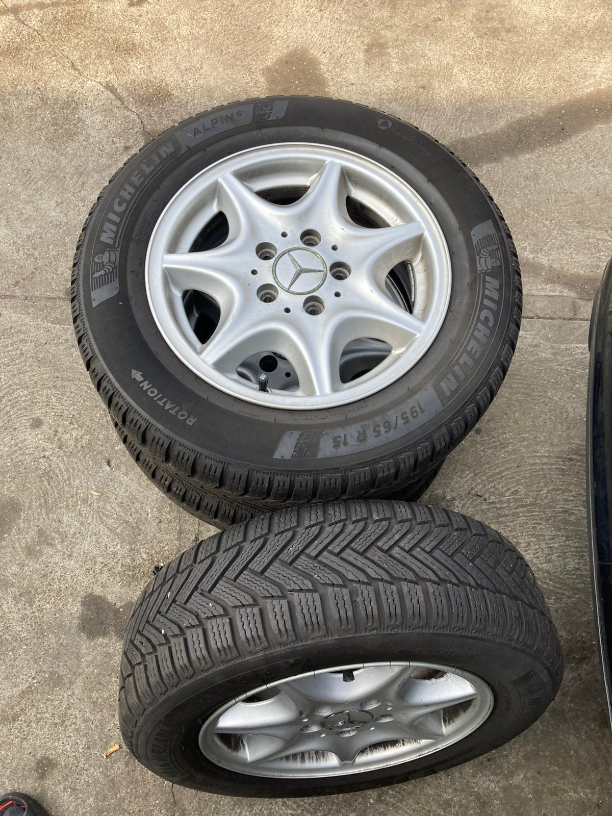 Jantes Mercedes 5x112 pneus michelin comme neuf, Enlèvement, Audi