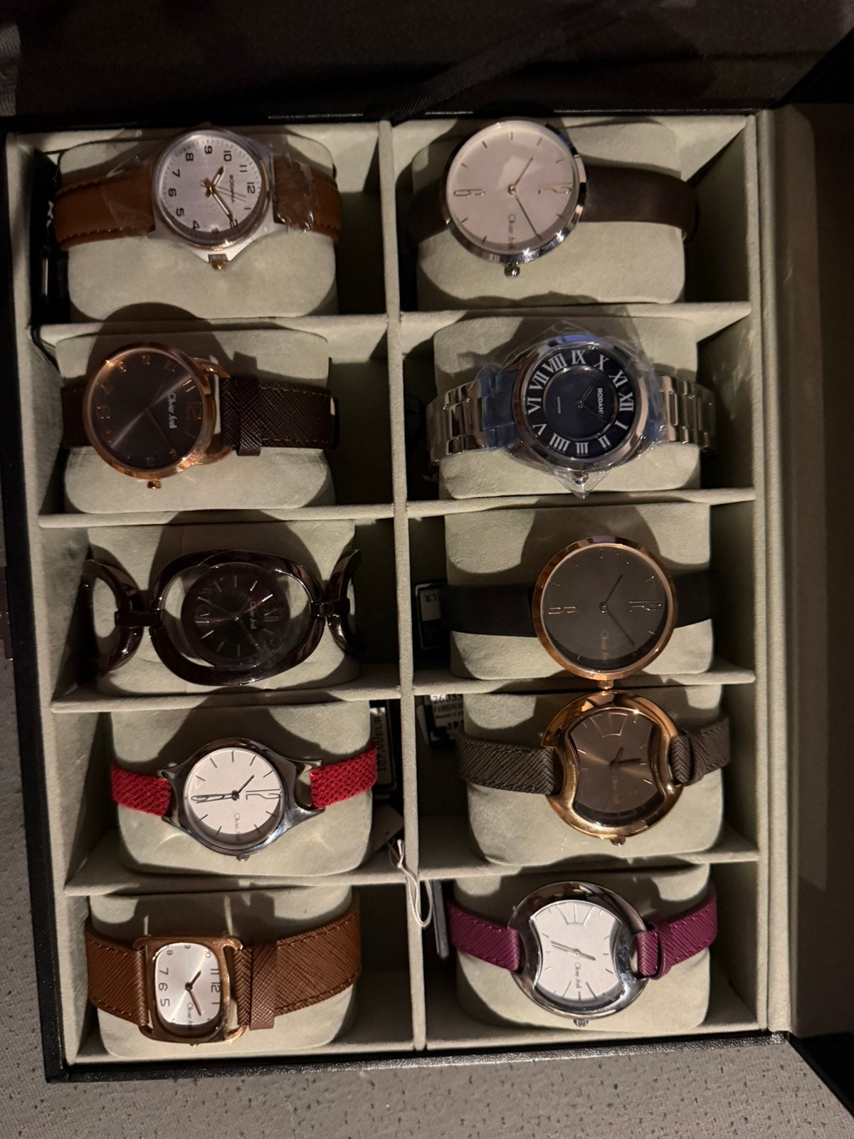 10 rodania horloges in nieuwe staat, Handtassen en Accessoires, Overige merken, Overige materialen, Leer, Polshorloge