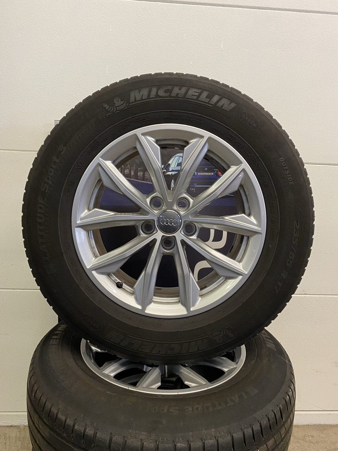 #250 A Audi Q5 org Audi LM velgenset + Zomerbanden 6MM, Autos : Pièces & Accessoires, Pneus & Jantes, Pneus et Jantes, Pneus été