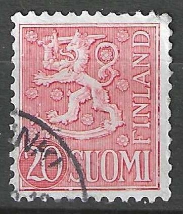Finland 1954/1958 - Yvert 414A - Leeuw - 20 m. (ST), Postzegels en Munten, Postzegels | Europa | Scandinavië, Verzenden, Finland