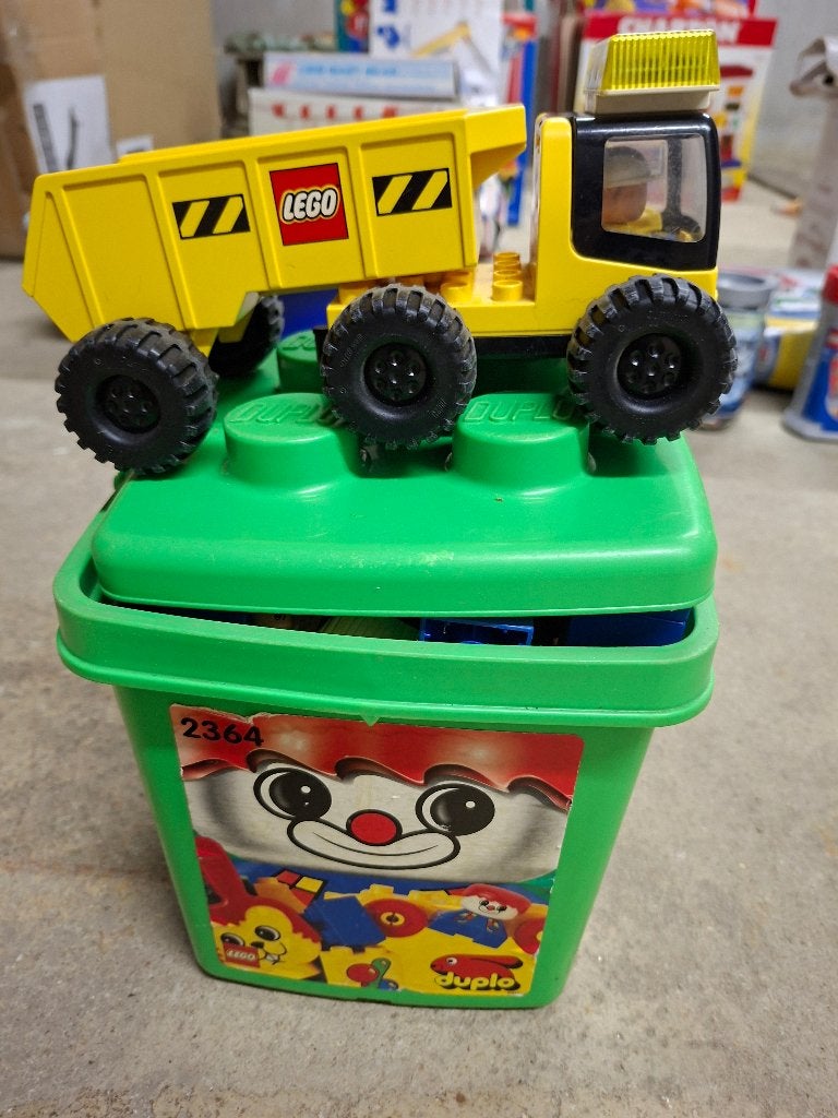 Doos duplo blokken + vrachtwagen, Kinderen en Baby's, Ophalen, Zo goed als nieuw, Meerdere sets, Duplo