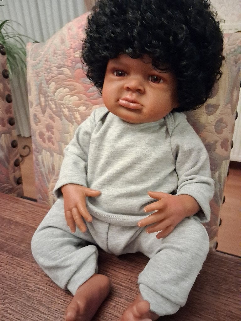 Reborn levensechte pop 45 cm, Verzamelen, Ophalen, Zo goed als nieuw, Pop