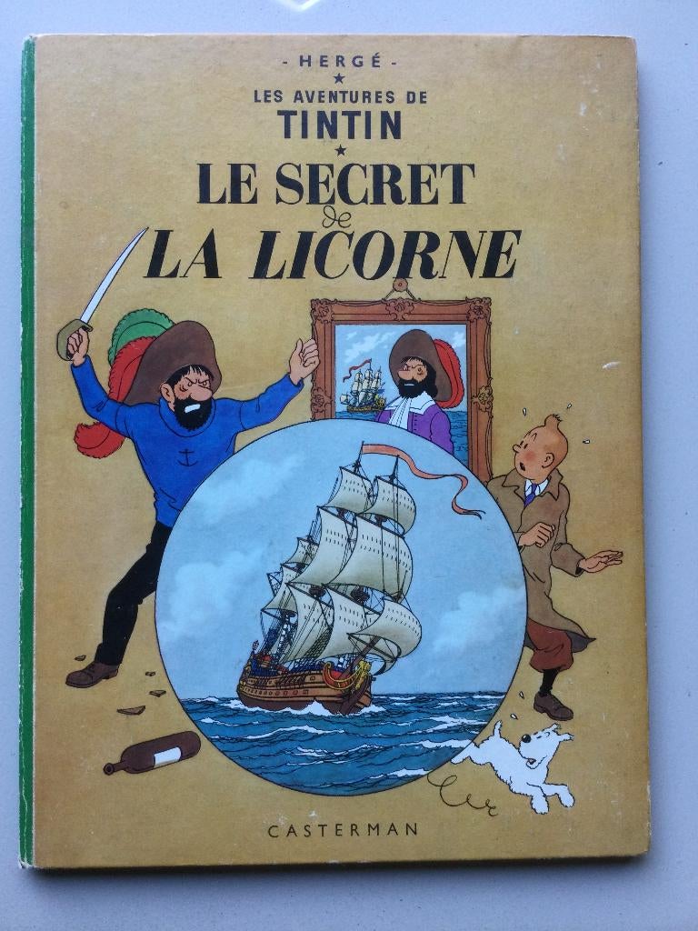 Vintage. Hergé Tintin Le secret de la licorne Casterman 1947, Livres, Enlèvement ou Envoi, Une BD, Comme neuf, Herge