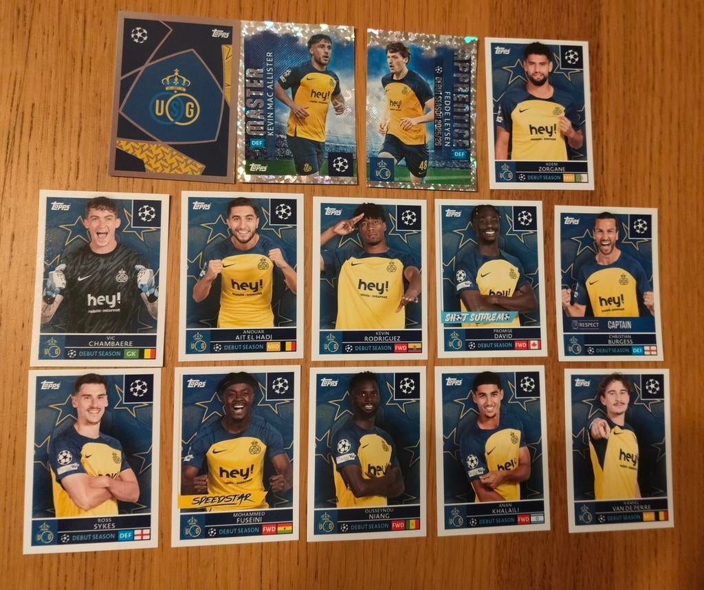 Topps Champions League stickers Union 2025/2026, Ophalen of Verzenden