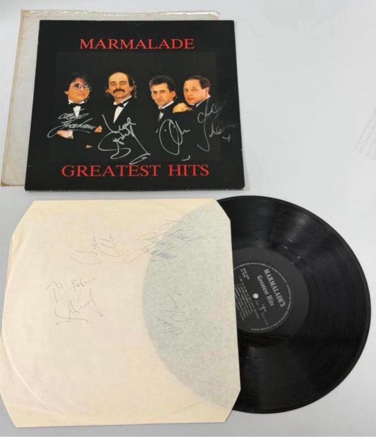 Marmalade Greatest Hits vinyl LP FULLY SIGNED UK 1960s 1980s, Verzamelen, Ophalen of Verzenden, Zo goed als nieuw, Cd of Plaat