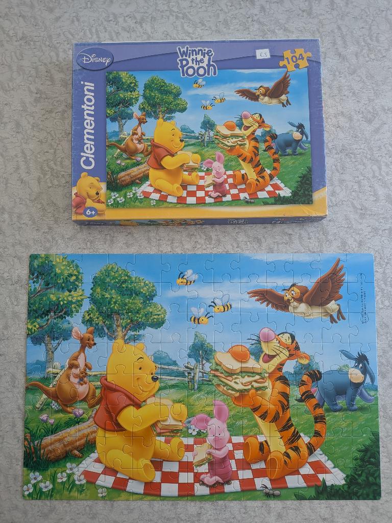 Puzzel Disney Winnie the Pooh 104 stukken, Ophalen, Meer dan 50 stukjes, Gebruikt