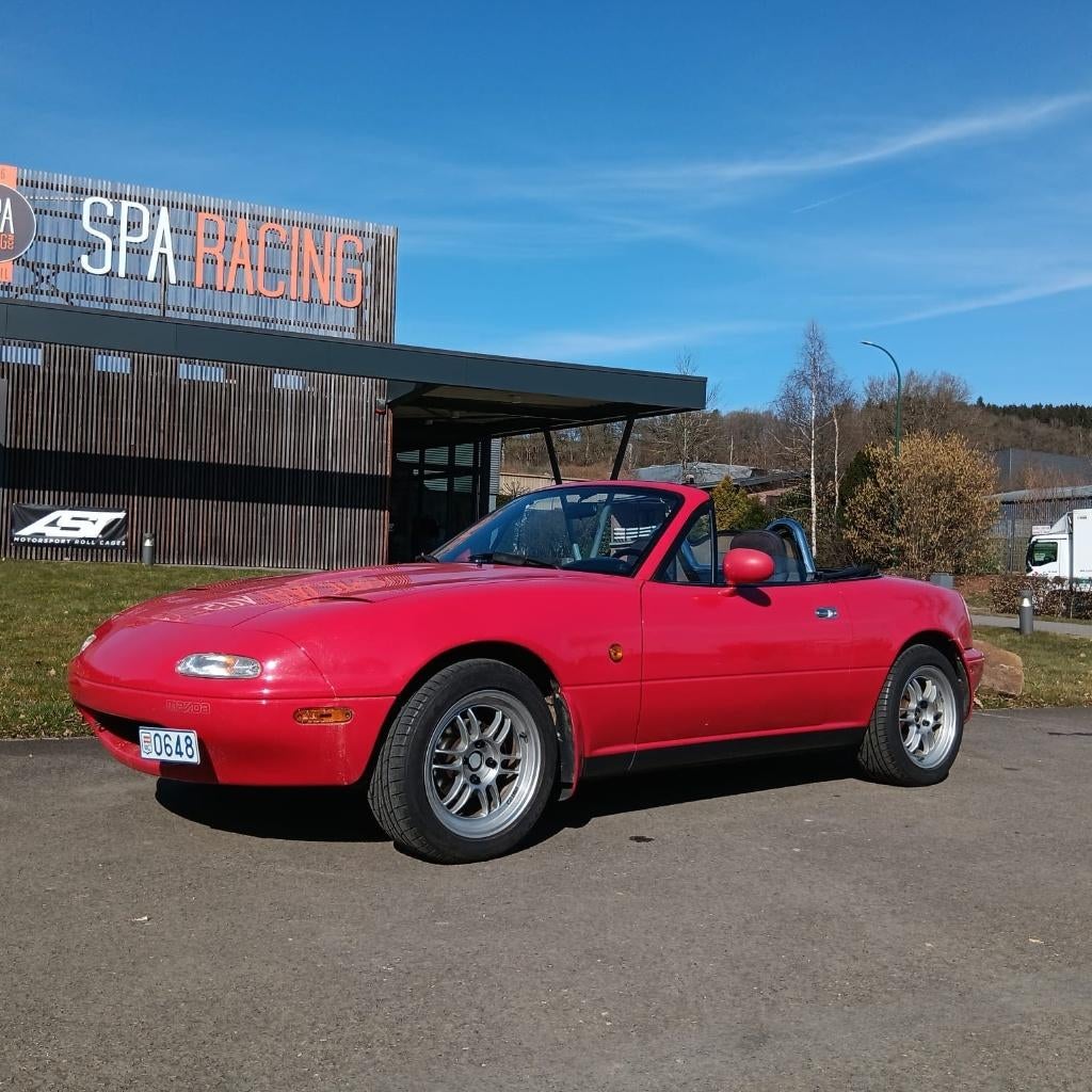 Mazda MX-5, Autos, Rouge, Cabriolet, Boîte manuelle, Noir