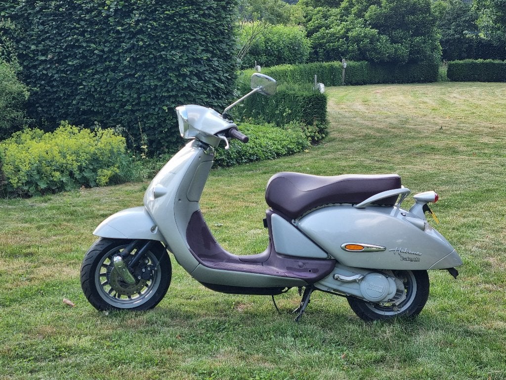 Prachtige retro Scooter Aprilia Habana in zilver en paars, Ophalen, Gebruikt, Klasse A (25 km/u), Mojito of Habana