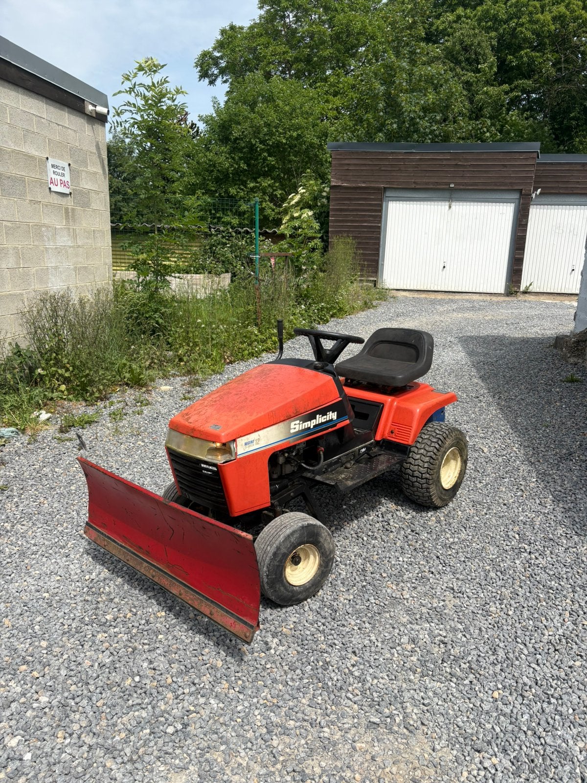Tracteur tondeuse Simplicity Regent 12 avec lame à neige –, Enlèvement ou Envoi, Comme neuf
