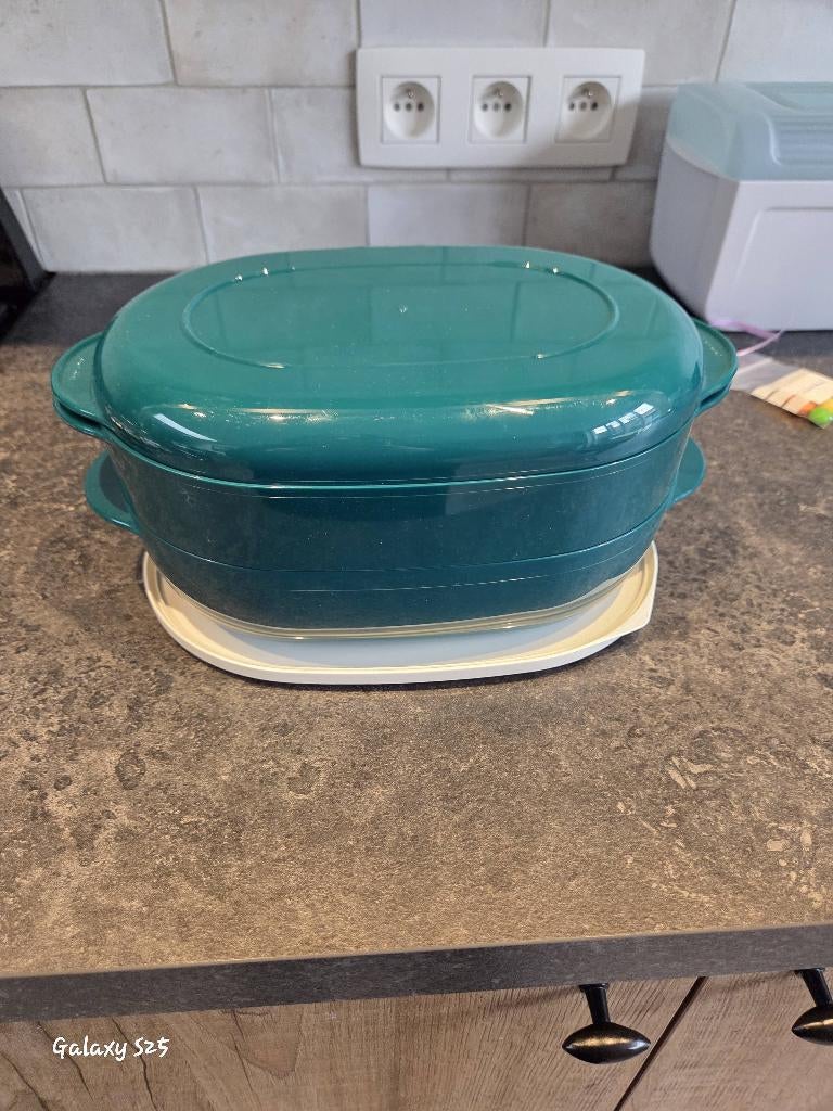 Tupperware microplus 1,5l, Enlèvement ou Envoi, Utilisé, Vert, Récipient ou Bol