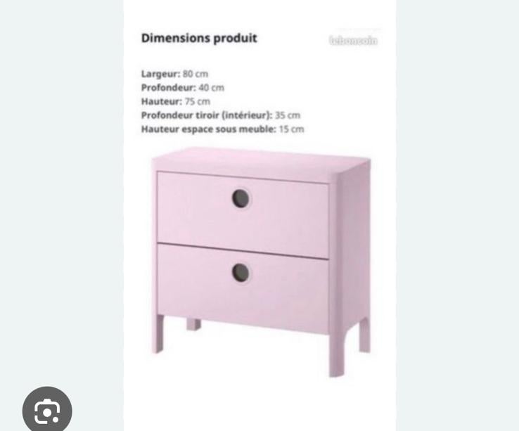 Commode rose enfant, Enfants & Bébés, Chambre d'enfant | Commodes & Armoires, Enlèvement, Comme neuf, Commode
