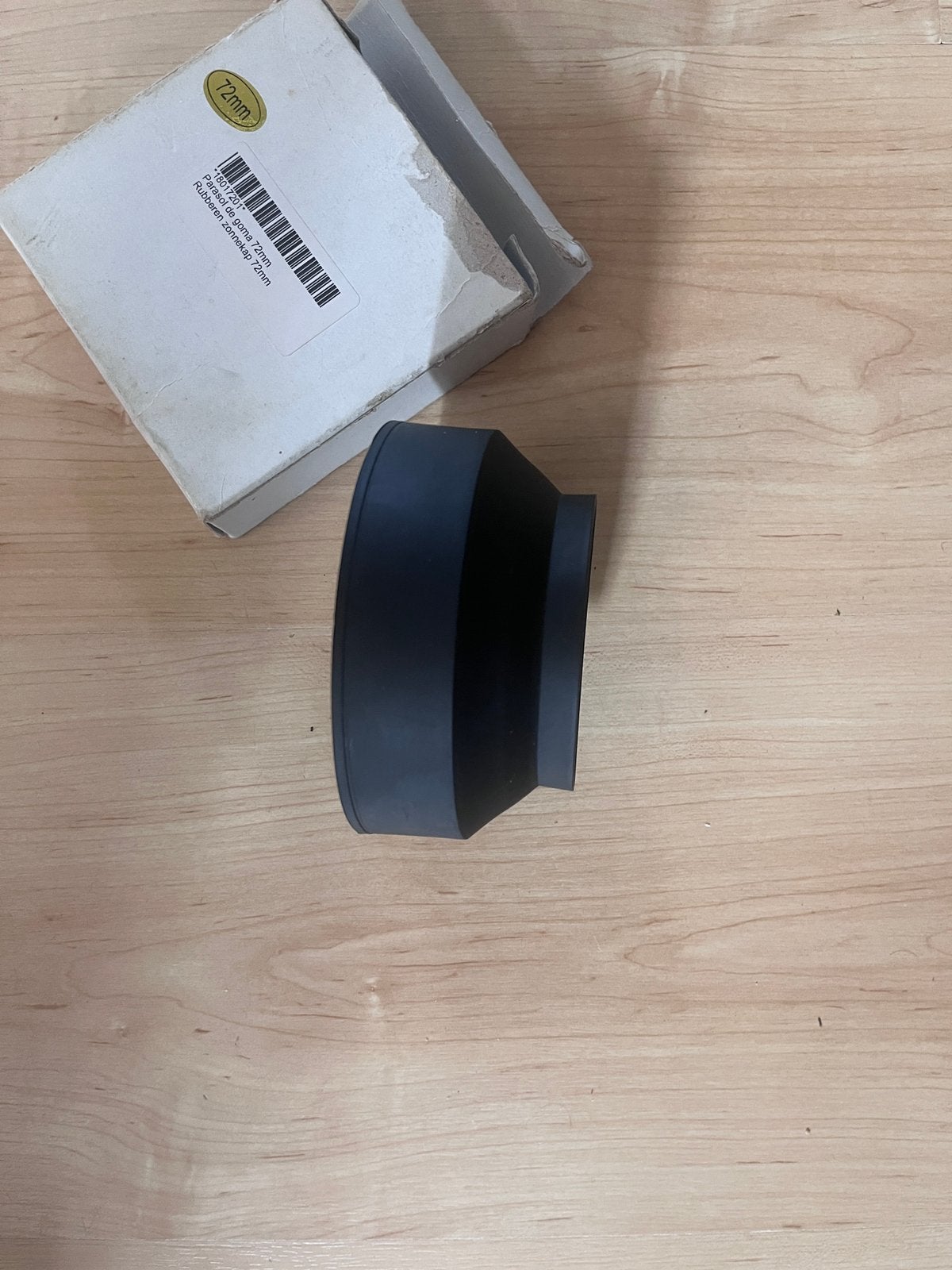Rubberen Zonnekap 72mm (Schroefdraad) - Met Doosje, Ophalen of Verzenden, Nieuw, 70 tot 80 mm