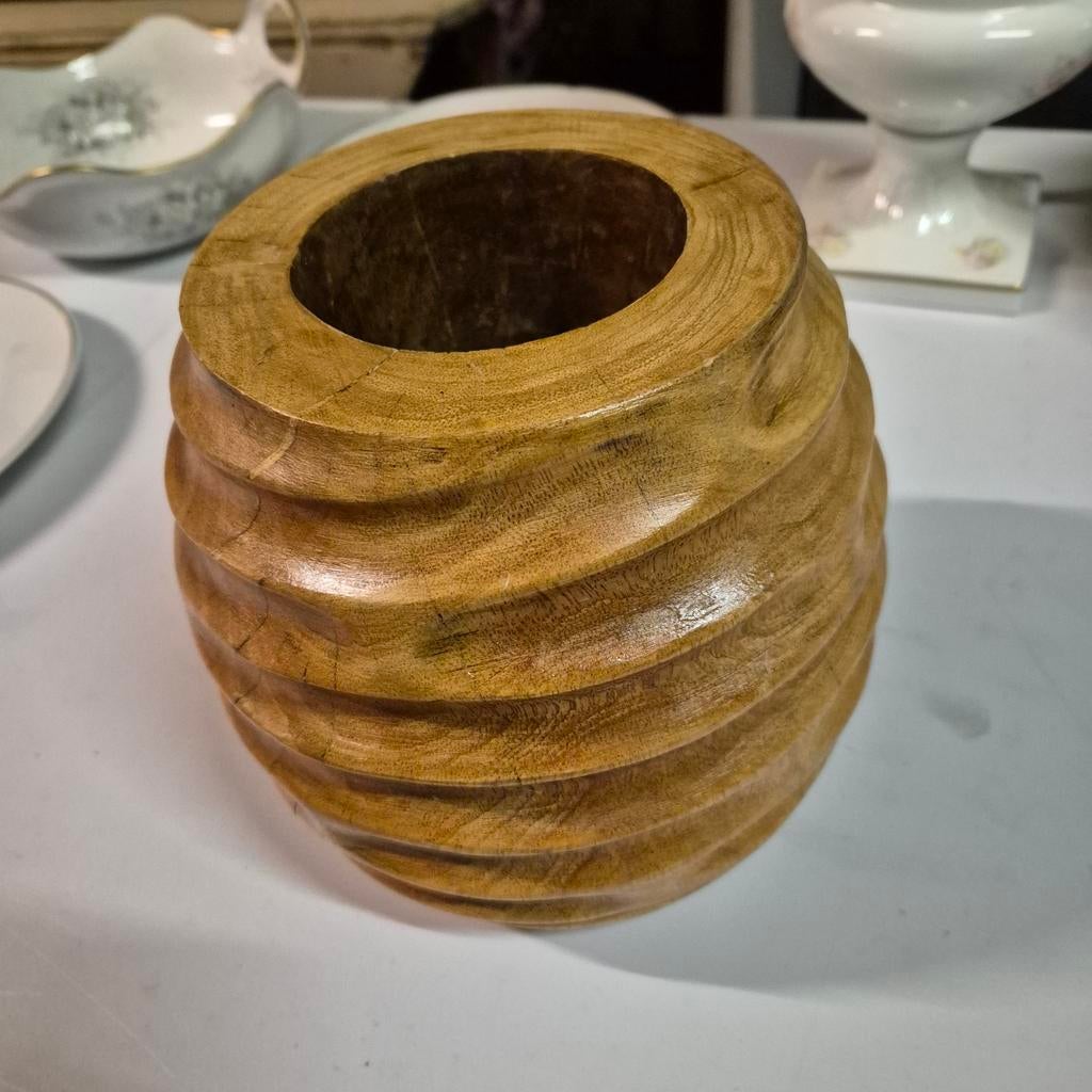 Houten bloempot, Huis en Inrichting, Woonaccessoires | Vazen, Ophalen