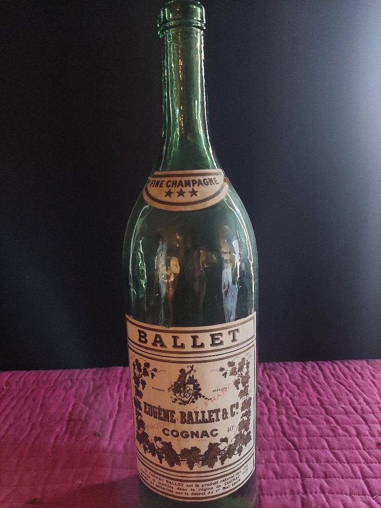 ancienne grande bouteille de cognac 48cm, Enlèvement