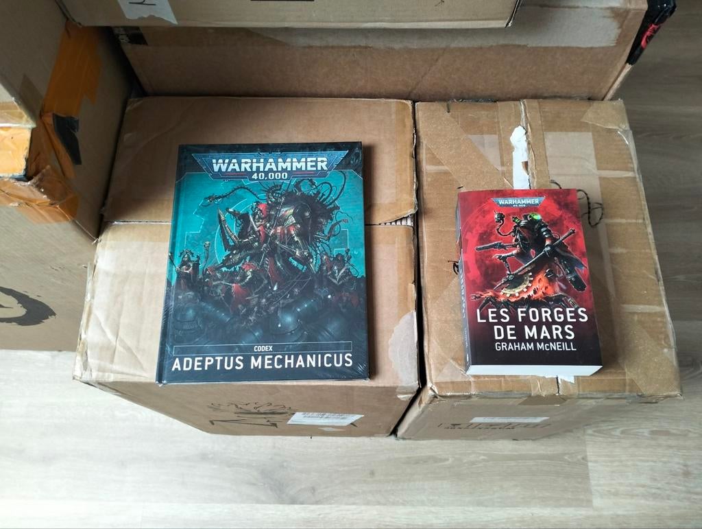 Petit lot de 2 livres Fr Warhammer 40K Adeptus Mechanicus, Hobby & Loisirs créatifs, Wargaming, Comme neuf, Warhammer 40000, Enlèvement