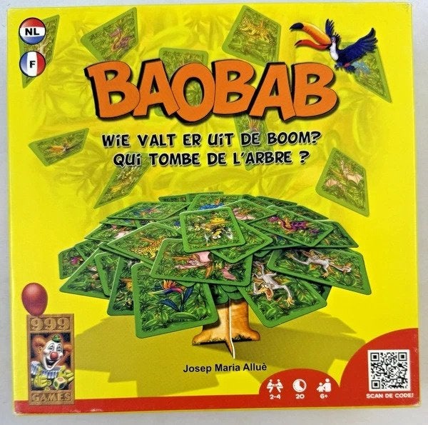 999 Games Baobab Kaartspel Behendigheidsspel kaartboom spel, Een of twee spelers, Verzenden, Zo goed als nieuw, 999 games