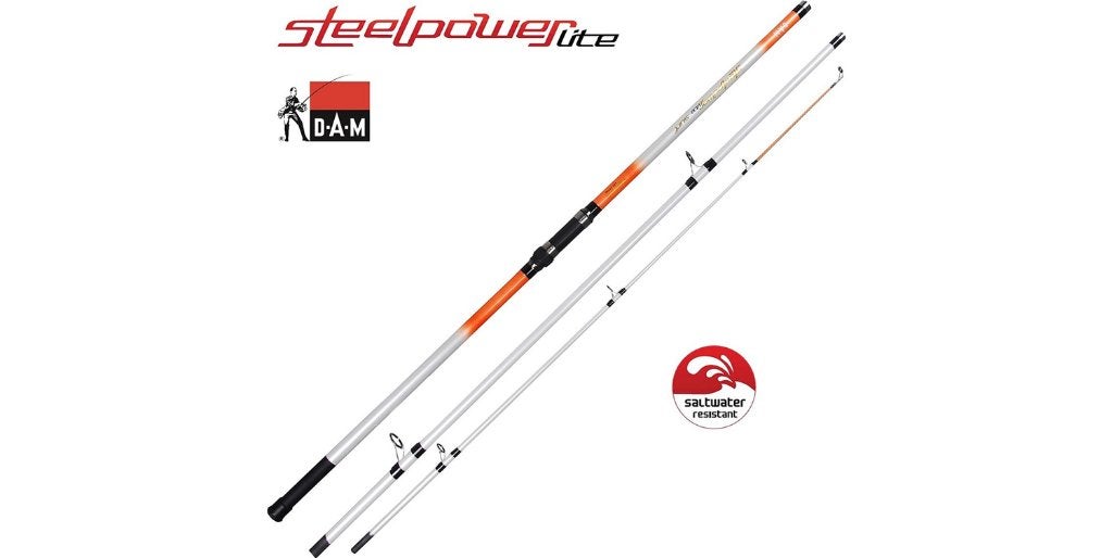 D.A.M. Steelpower Lite Surfhengel 4,50m vermogen 100-200 g., Ophalen, Zo goed als nieuw, Molen