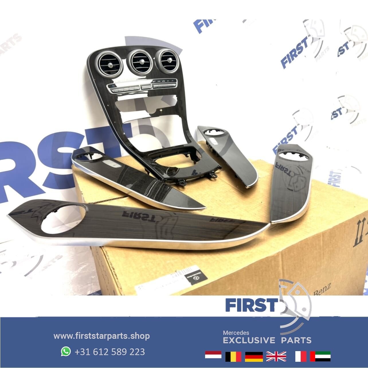 W205 C205 S205 Wortel hout middenconsole + deur lijsten inte, Utilisé, -, -, Enlèvement ou Envoi