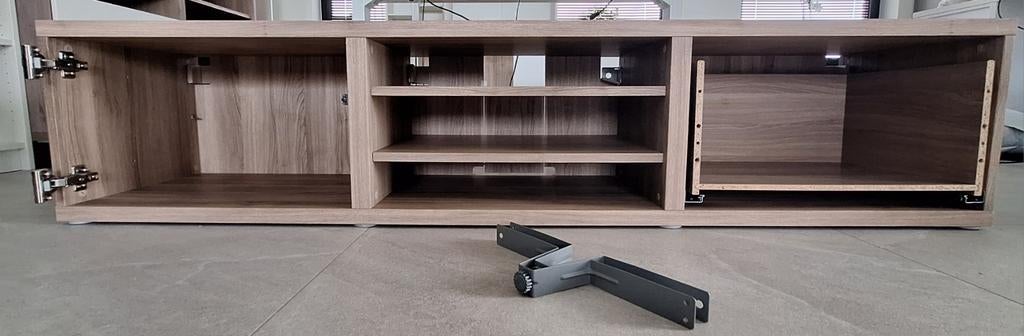 IKEA Bestå TV-meubel grijsbruin, Ophalen, Gebruikt, 150 tot 200 cm, Minder dan 100 cm