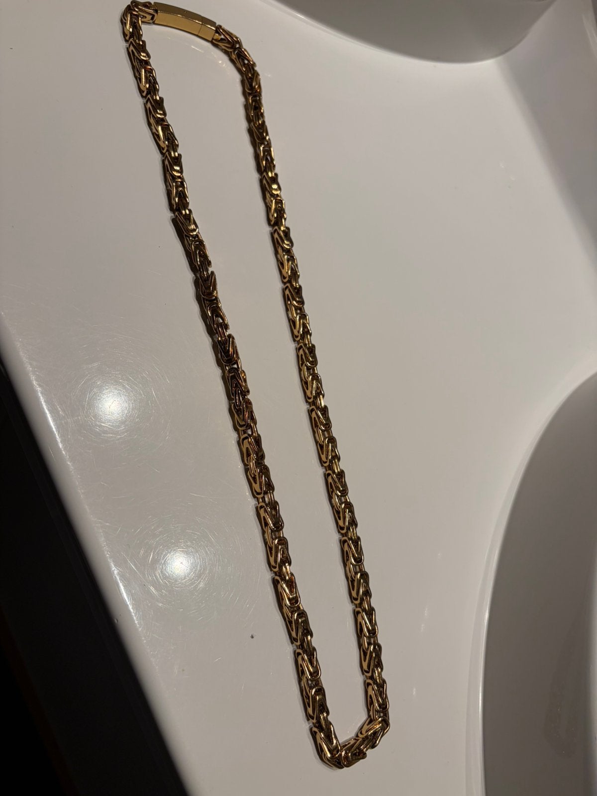 Konings ketting (verguld 18k), Handtassen en Accessoires, Horloges | Heren, Ophalen, Zo goed als nieuw, Goud