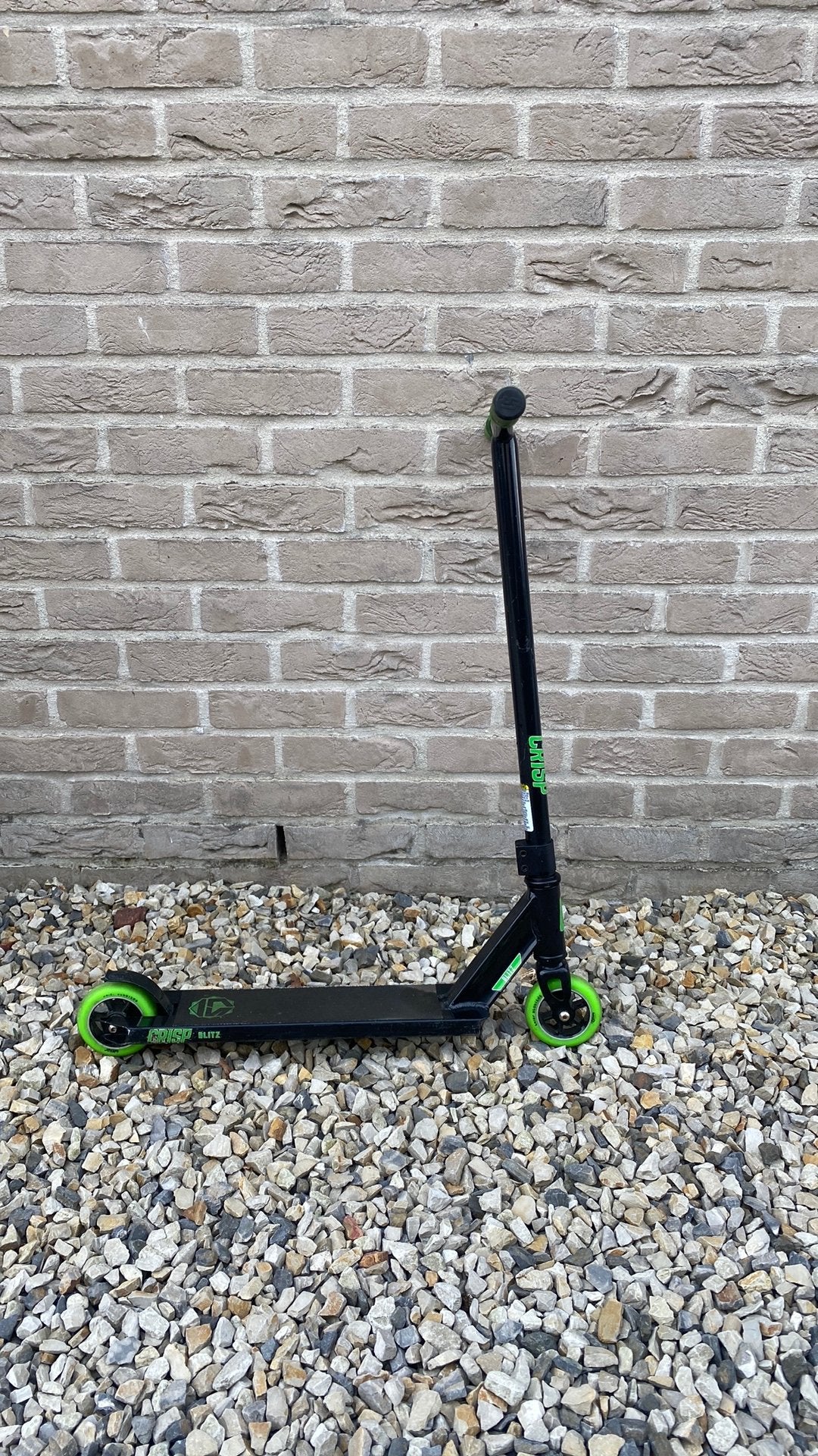 Stuntstep kinderen zwart/groen, Ophalen, Gebruikt, Gewone step