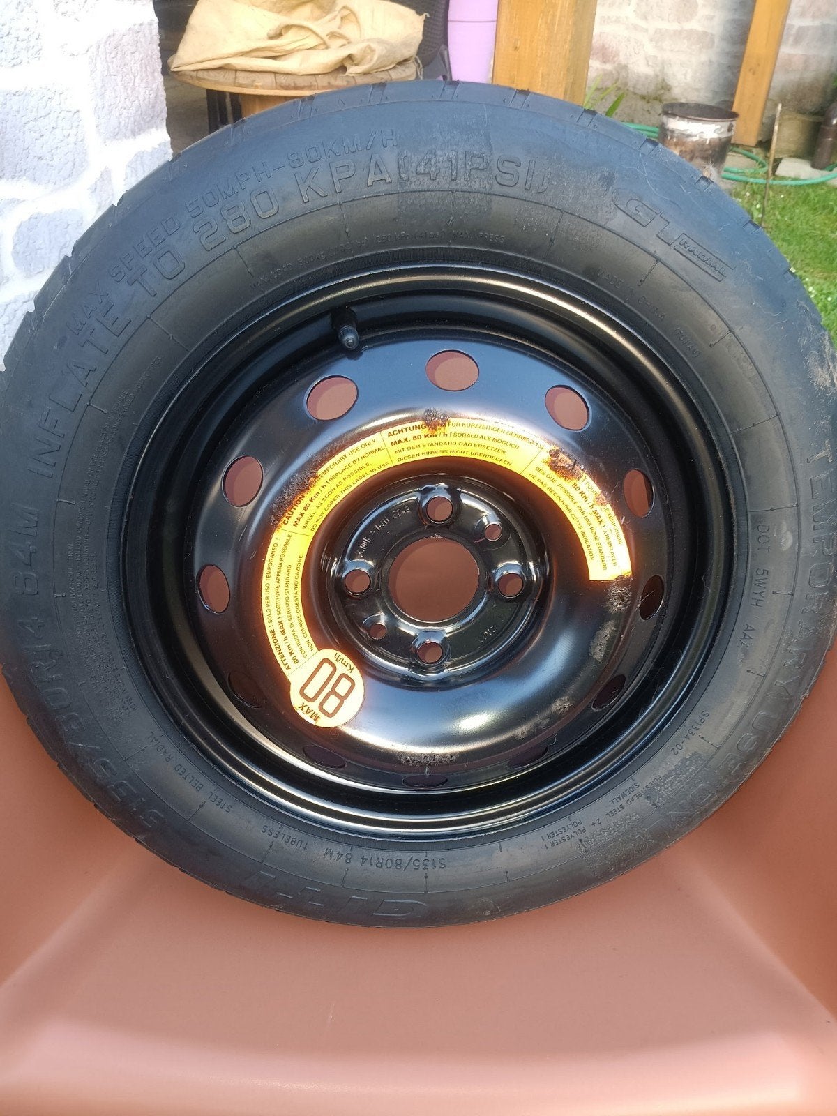 Roue galette Fiat 500 14", Enlèvement