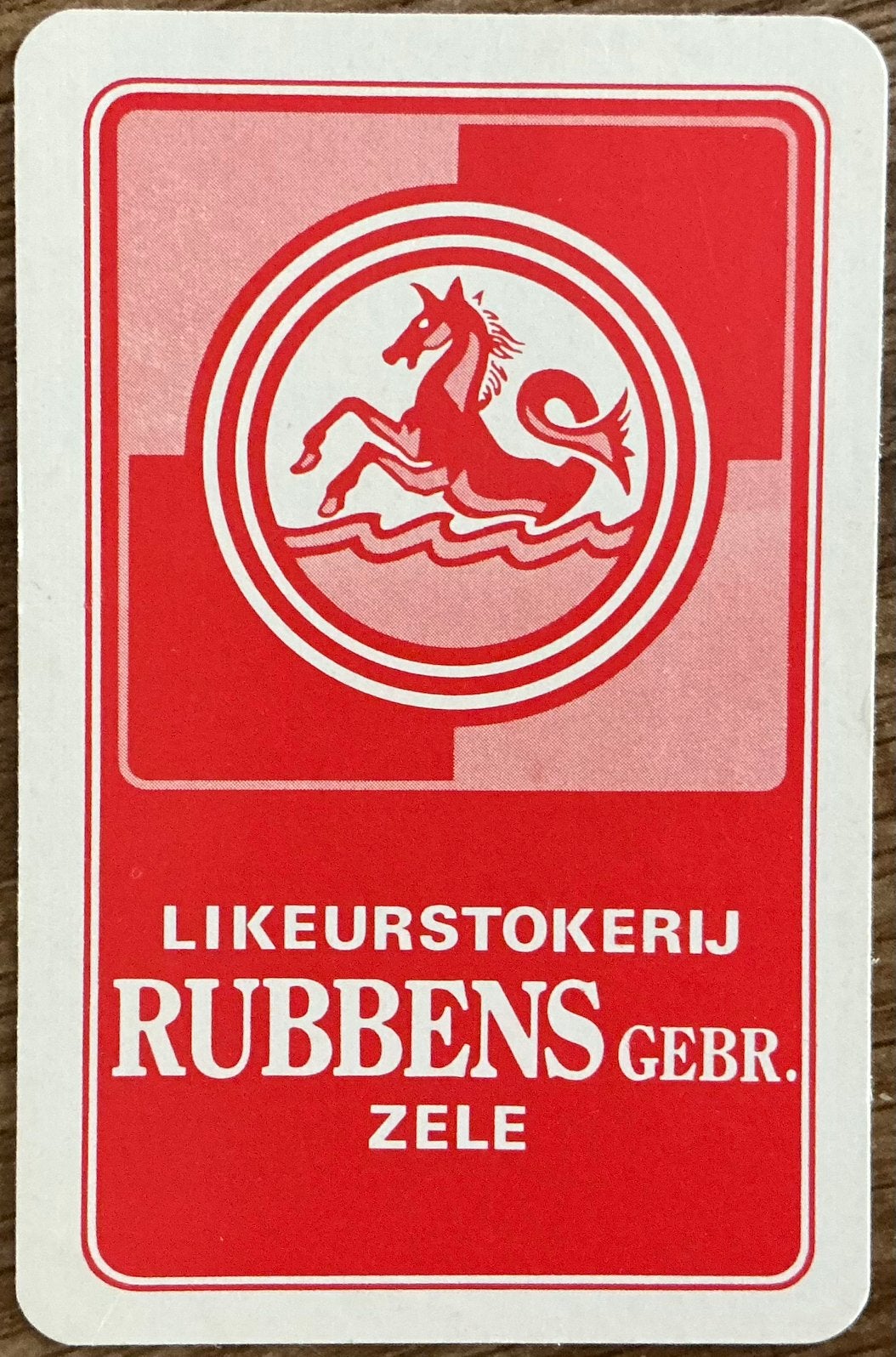 Carte à jouer LIQUEUR DISTILLERY RUBBENS/ZELE, Enlèvement ou Envoi, Comme neuf, Carte(s) à jouer