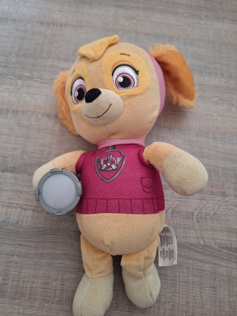 Paw Patrol Knuffel Skye, Ophalen, Met licht, Zo goed als nieuw, Middelgroot (20 tot 80 cm)