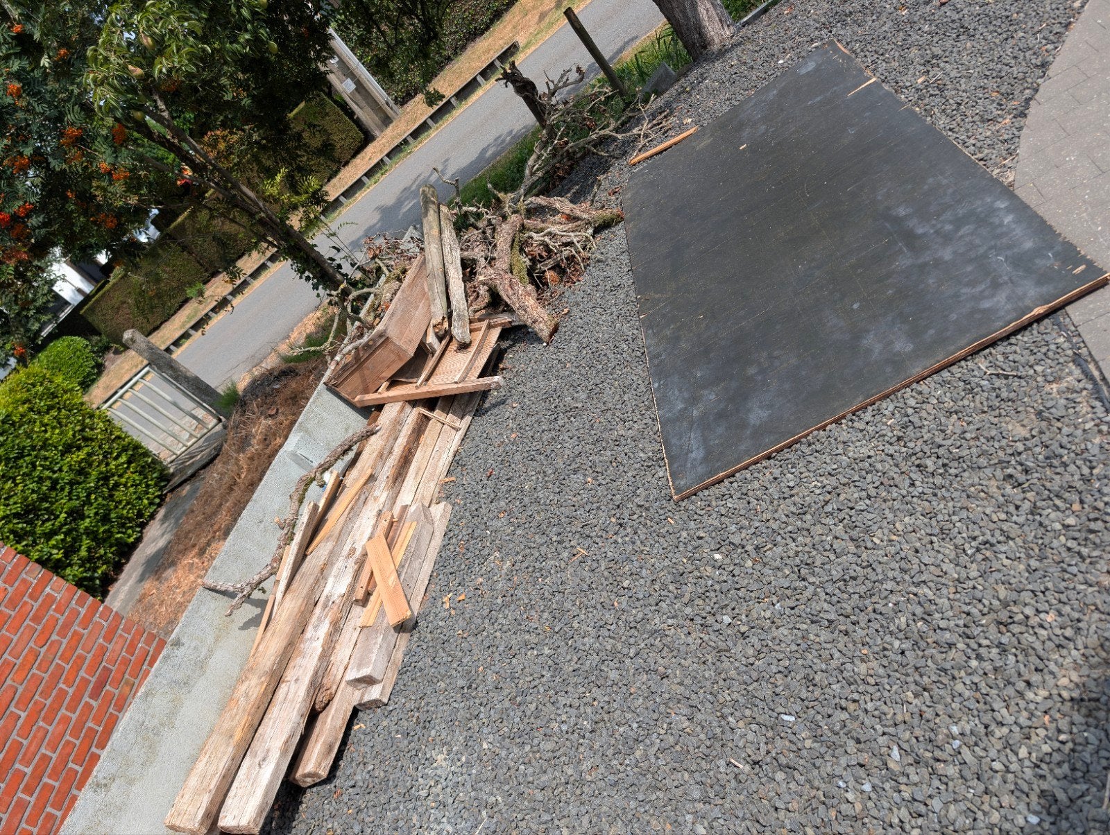 hout balken en planken, Ophalen