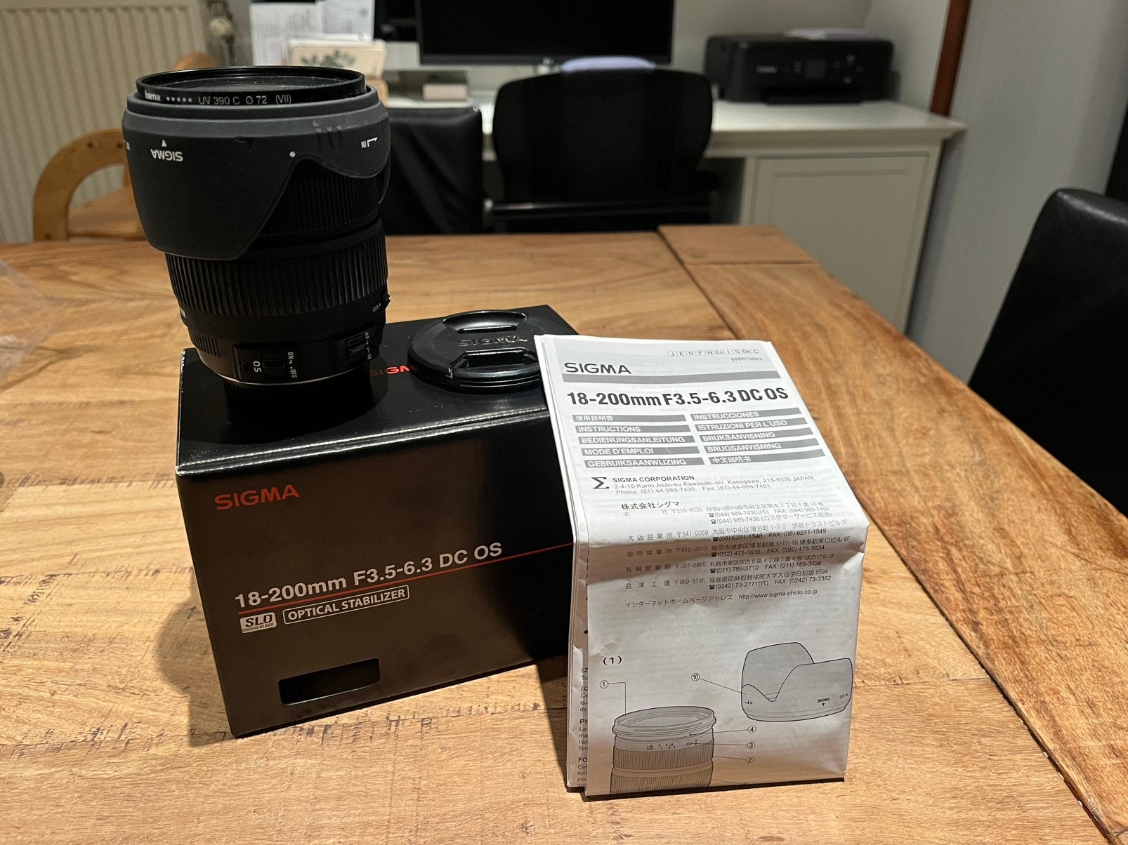 Lens Sigma 18-200 mm F3.5-6.3 DC OS, Ophalen of Verzenden, Zo goed als nieuw, Nikon