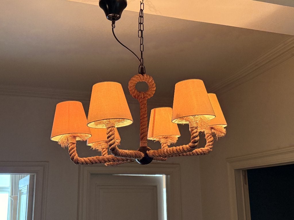 Landelijke kroonluchter uit herenwoning, Enlèvement, Comme neuf, Luxe klassiek, tijdloos elegant, Flamant