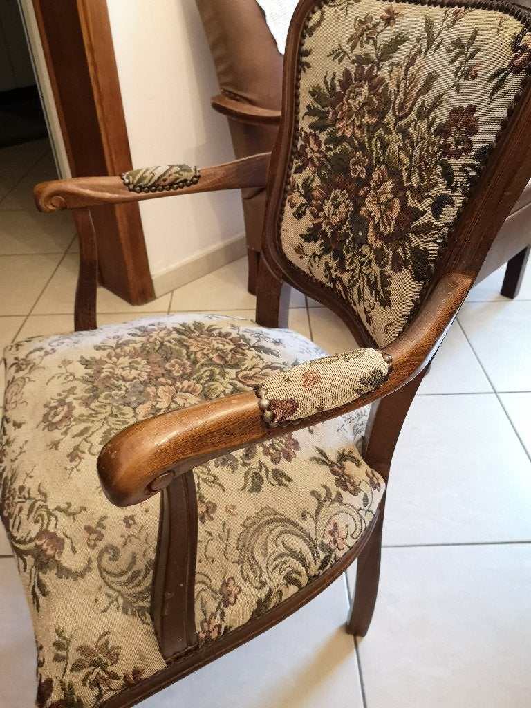 Chaise fauteuil Louis XV tapisserie, Enlèvement