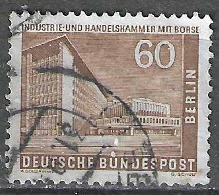 Allemagne Berlin 1956/1963 - Yvert 133A - Bourse (ST), Envoi, Affranchi