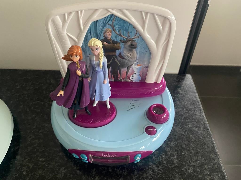 Frozen Klok Anna en Elza met projector, Ophalen, Zo goed als nieuw