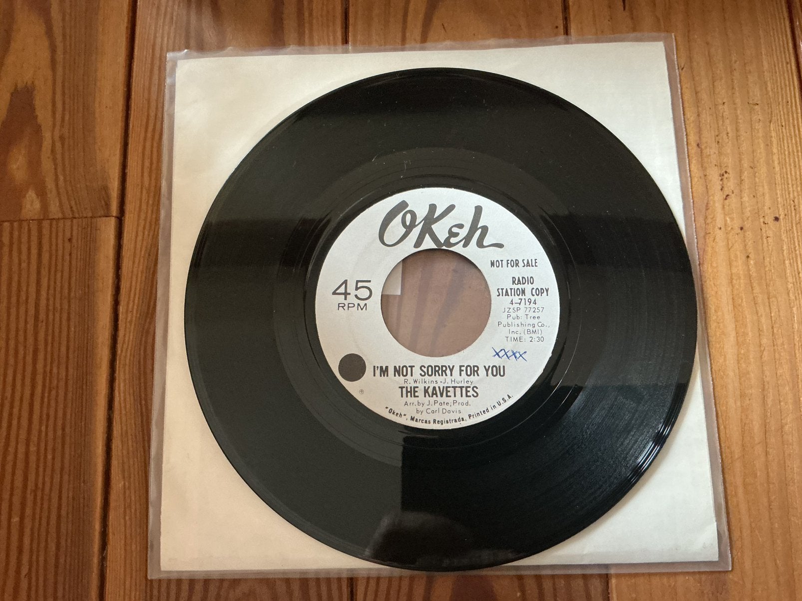 7” The Kavettes - I’m not sorry for you, Promo, Ophalen of Verzenden, Gebruikt