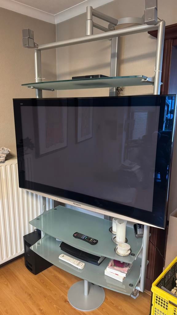 Support tv avec tv plasma en états de marche !, Ophalen, Zo goed als nieuw