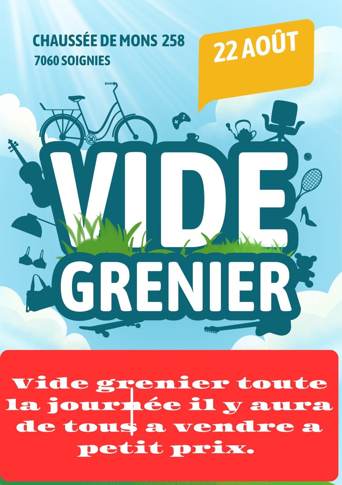 vide grenier, Enlèvement