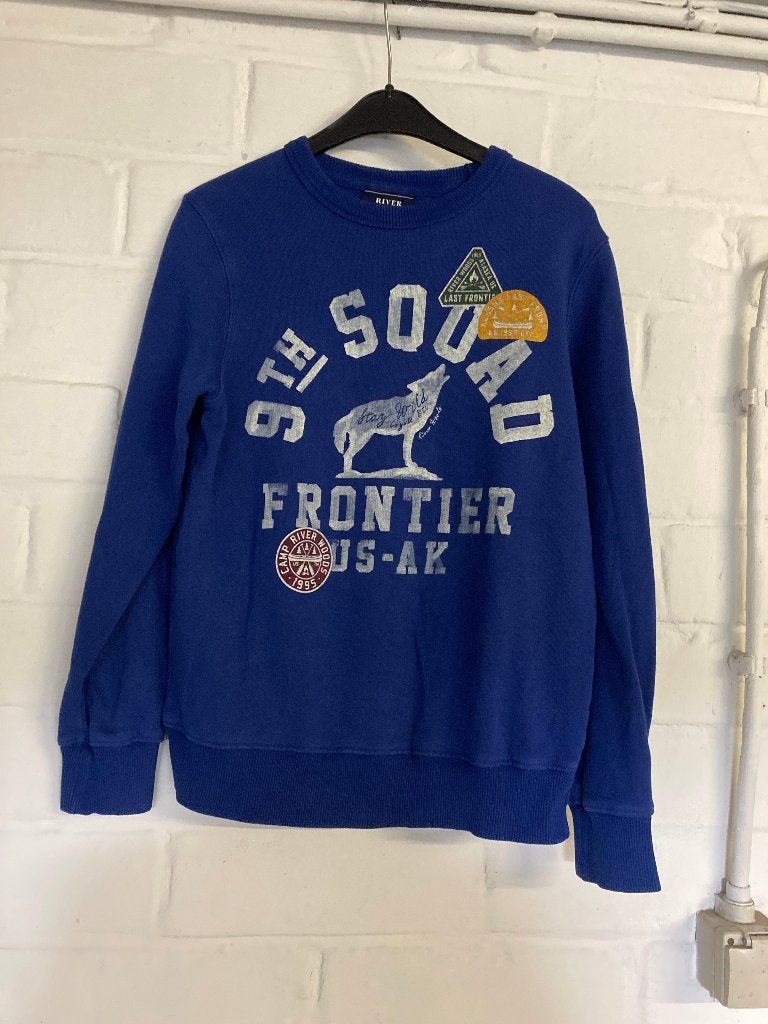 Blauwe trui, River Woods, 152, 12 jaar, Garçon, River Woods, Enlèvement ou Envoi, Pull ou Veste