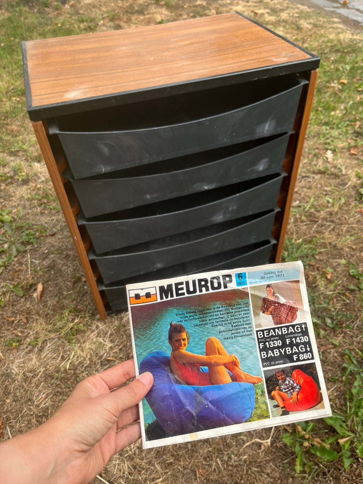 Vintage Meurop ladekast, Ophalen, Gebruikt