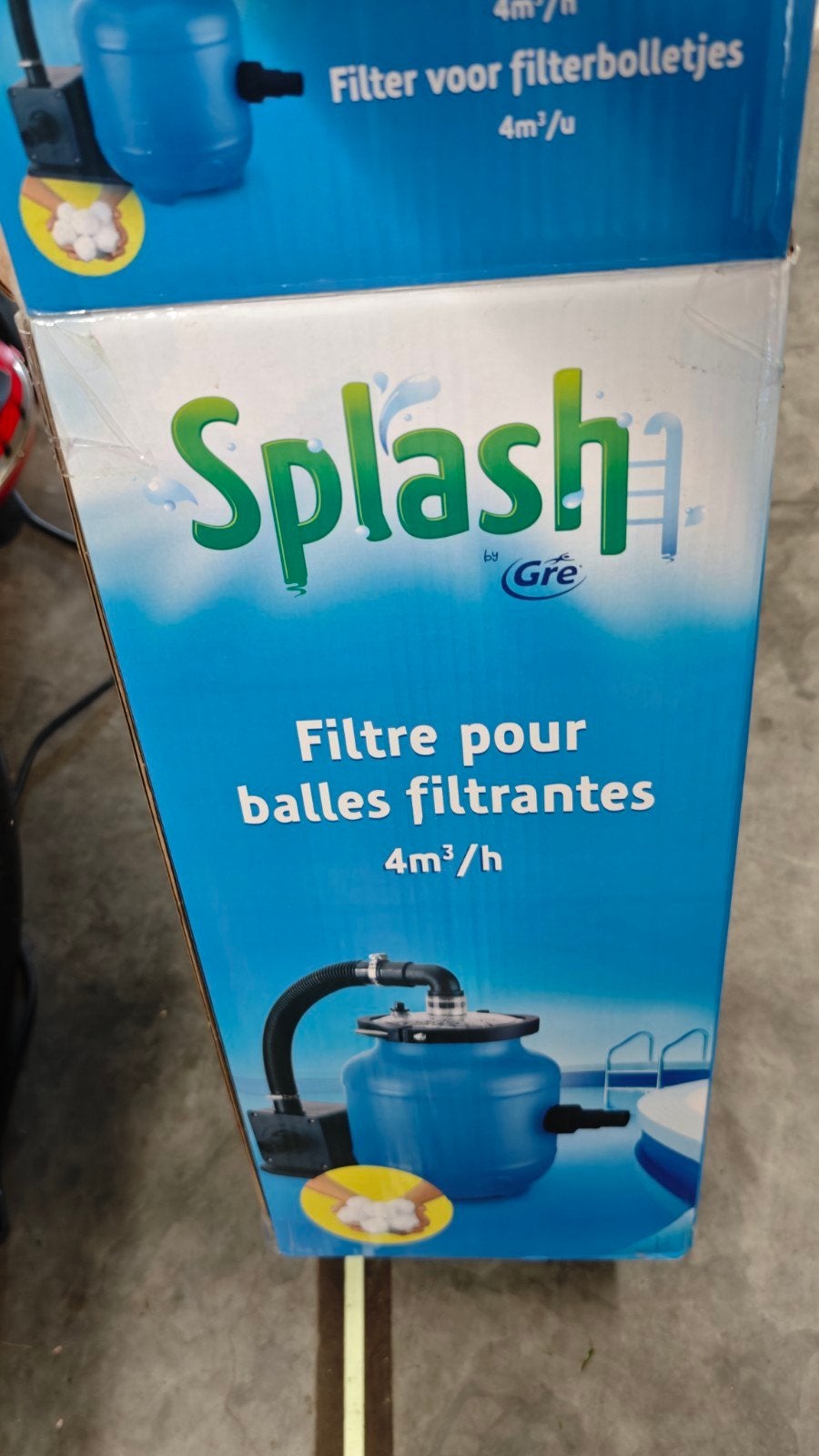 Splash by GRE waterfilter pomp 4m3/h voor filterballen, Ophalen of Verzenden, Zo goed als nieuw, Filter