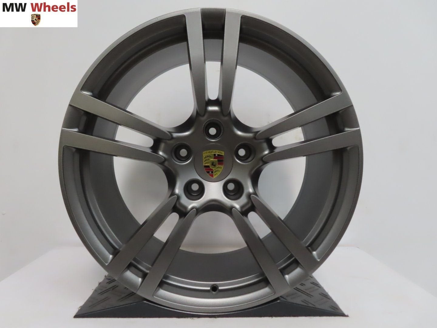 Originele Porsche 21 inch Cayenne Turbo II velgen Titan grey, Auto-onderdelen, Velg(en), -, -, Nieuw