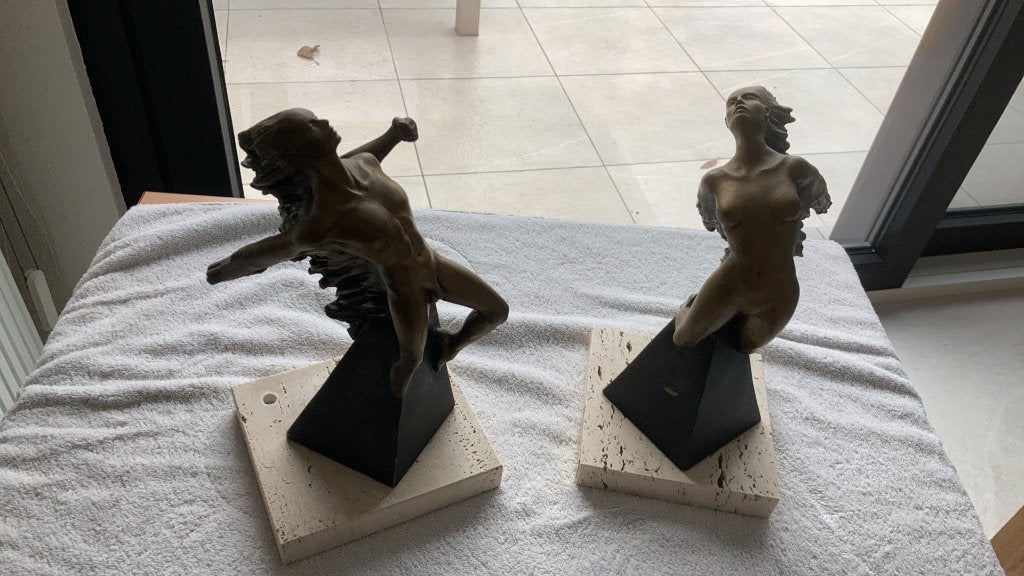 prachtige set van 2 kunstbeelden, Ophalen