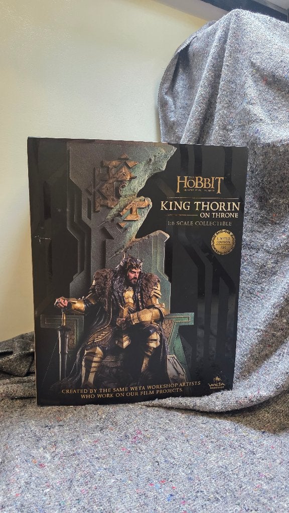 The Hobbit 'Thorin on Throne' ( Weta, limited, NIEUW ), Verzamelen, Lord of the Rings, Nieuw, Beeldje of Buste, Ophalen of Verzenden