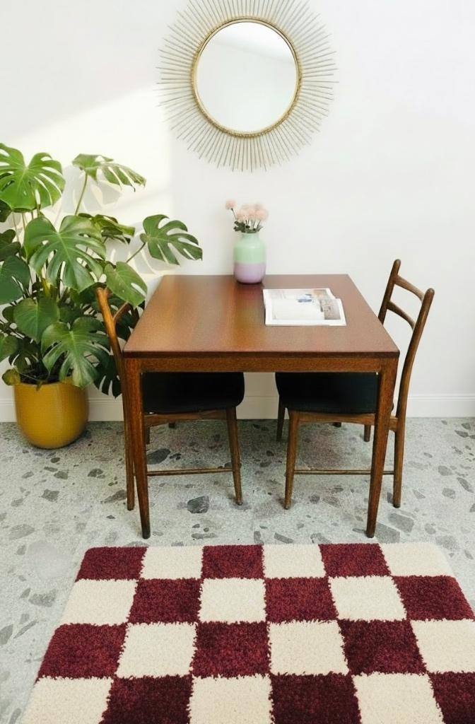 Table de salle à manger vintage en teck pour 4, Enlèvement, Utilisé, Teck