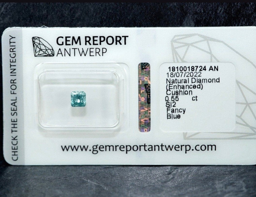 Diamant bleu de 0.55ct, Envoi, Neuf